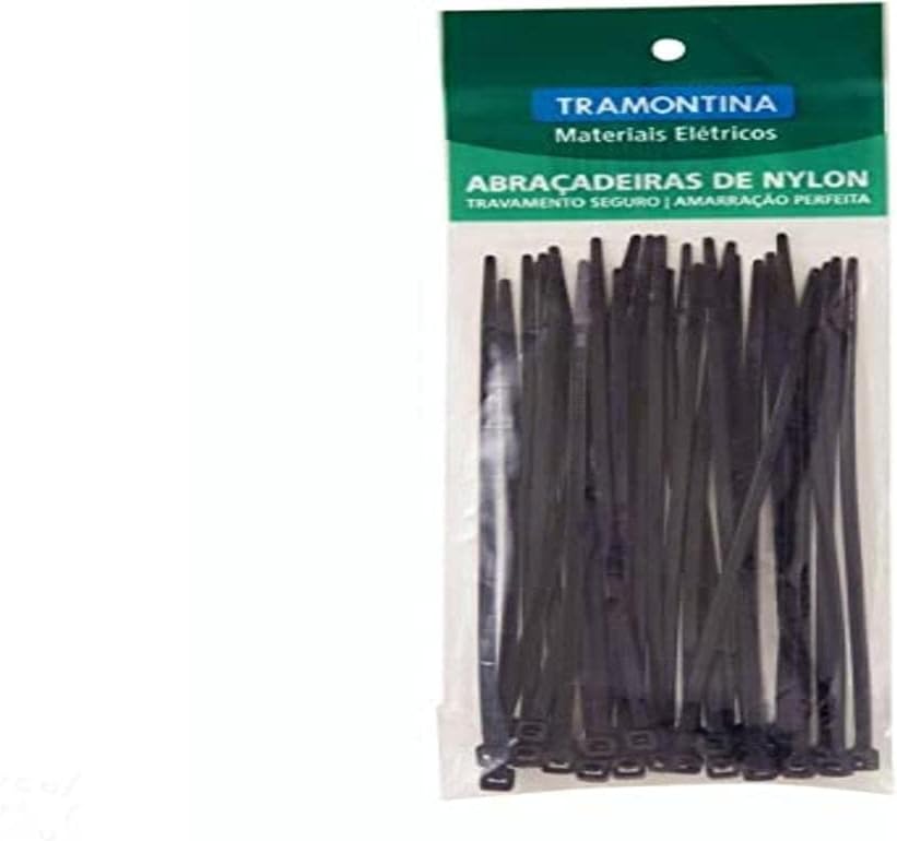Tramontina Abraçadeira de Nylon 140x3,4 mm Preta
