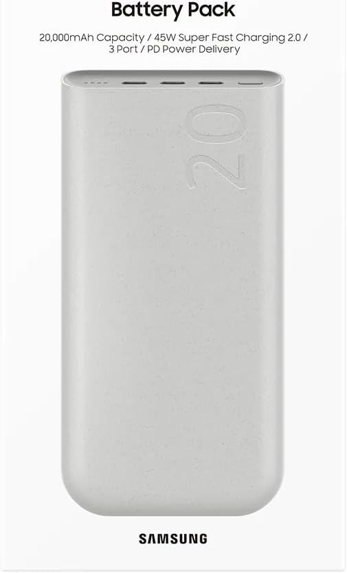 Samsung Bateria Carregador Portatil 3x USB-C 20000mAh Super Rapida 45W