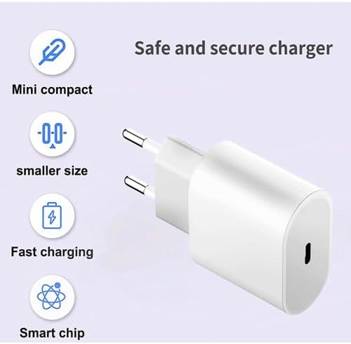 Cabo Usb-C-Lightning + Fonte Carregador 25W Turbo Compatível iPhone X Xr SE 11 12 13 14
