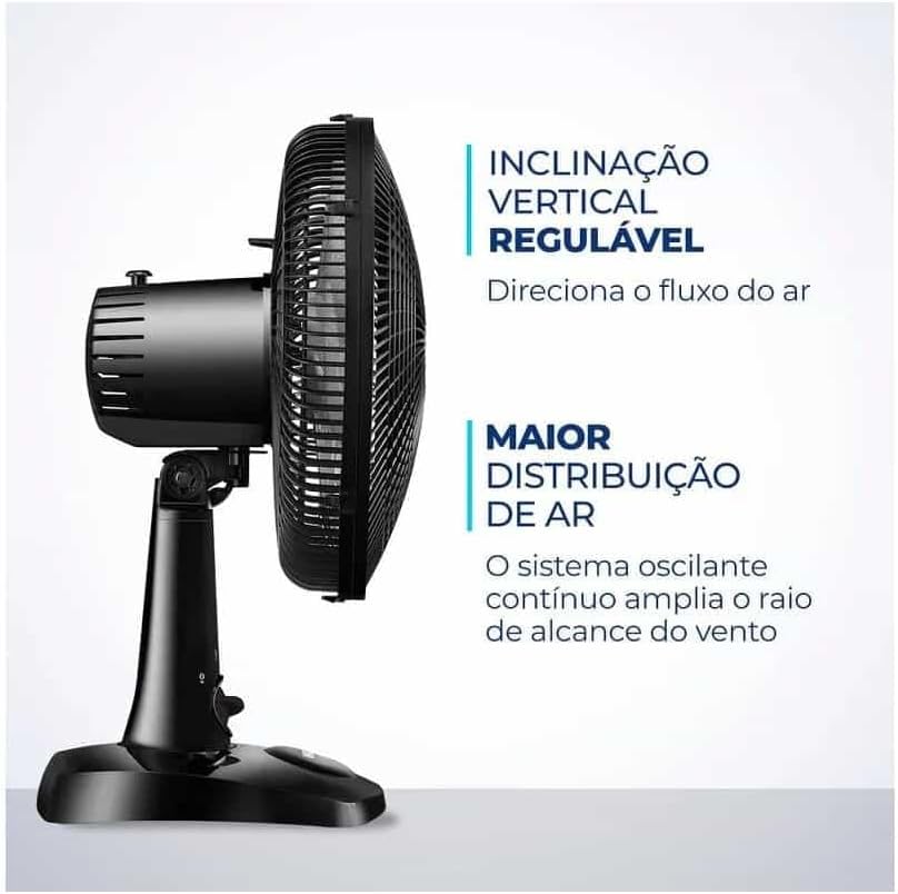 Ventilador de Mesa 30cm Super Power, Mondial, Preto, 60W, 220V