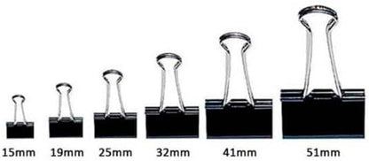 Clip Blinder de 15 mm para 40 hojas, CIS, negro, 12 unidades
