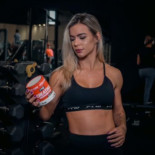 FTW Creatina Monohidratada 100% Pura - Explosão de Energia, Força e Resistência - Absorção Rápida para Ganho de Massa e Performance - Pote 300g