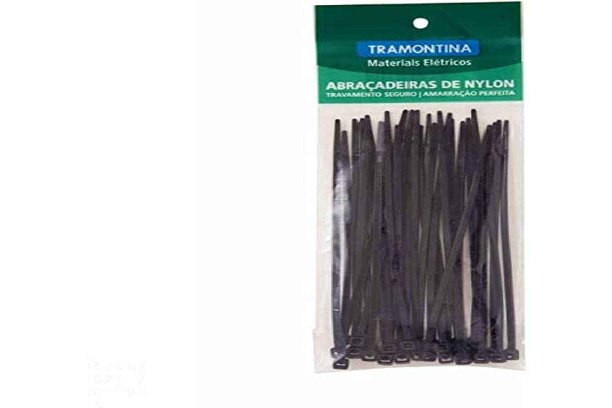 Tramontina Abraçadeira de Nylon 140x3,4 mm Preta