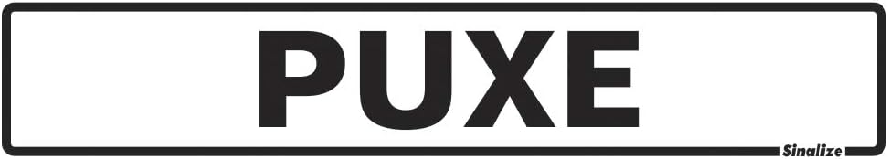 Placa em Poliestireno 5X25 Cm- Puxe, SINALIZE, Branca