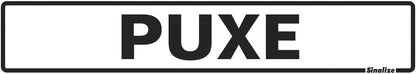 Placa em Poliestireno 5X25 Cm- Puxe, SINALIZE, Branca
