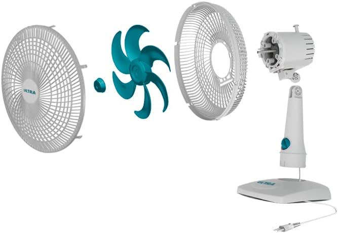 Ventilador de mesa 30cm, Ultra, 220V, Branco/Azul