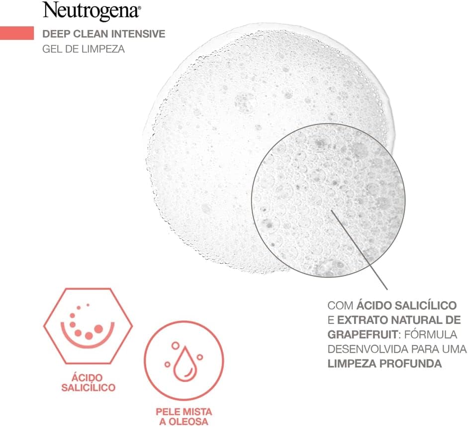Gel de Limpeza Facial Neutrogena Deep Clean Intensive Grapefruit, 150g