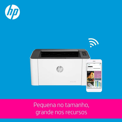 Impressora HP Laser 107w Tecnologia Laser Wi-Fi - Conectividade: USB 2.0 de alta velocidade