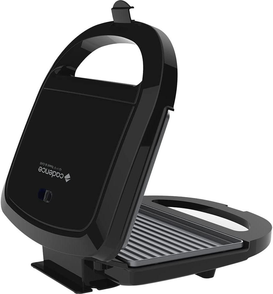 Sandwichera eléctrica Cadence Toast &amp; Grill, negra, 750 W, 220 V, SAN260