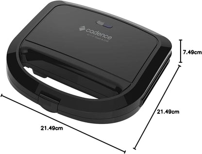 Sandwichera eléctrica Cadence Toast &amp; Grill, negra, 750 W, 220 V, SAN260