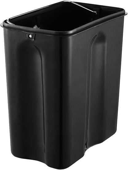 Papelera delgada de acero inoxidable con cierre suave - Rectangular de 5 litros con pedal de acero inoxidable