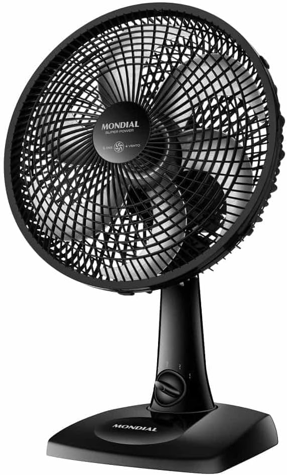 Ventilador de Mesa 30cm Super Power, Mondial, Preto, 60W, 220V