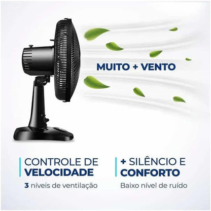 Ventilador de Mesa 30cm Super Power, Mondial, Preto, 60W, 220V