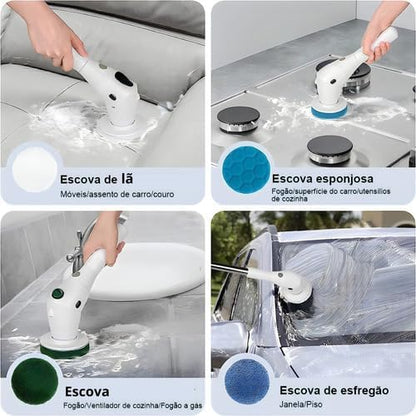 Esfregão Elétrico 9 Em 1 Mop Sem fio - Recarregavel