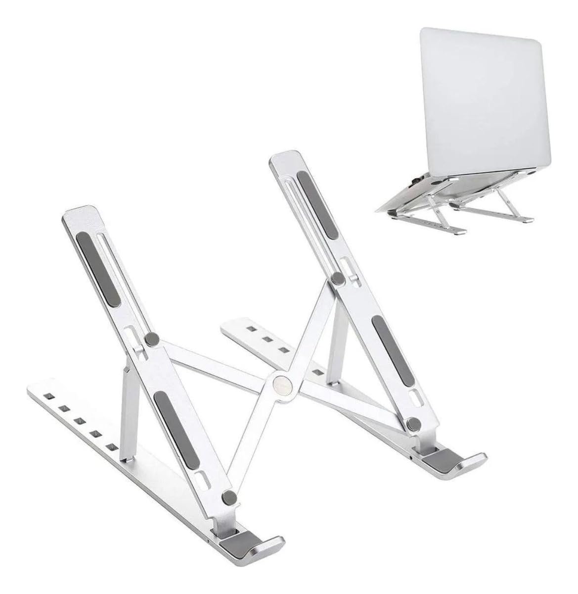 Suporte para Notebook em Alumínio Dobrável em 6 Ângulos - Com estojo para armazenagem