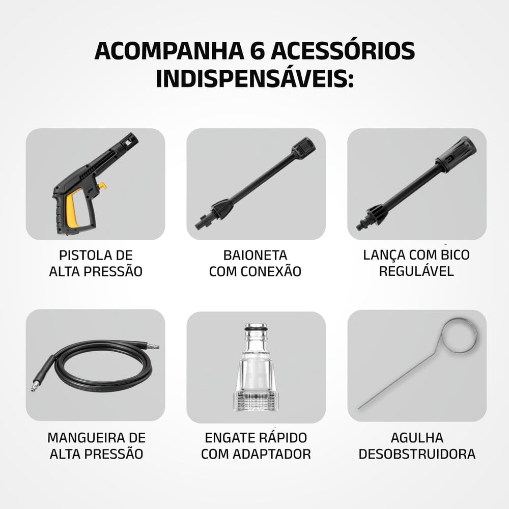 Lavadora de Alta Pressão Aqua Power I, Mondial, 1400W, 110V