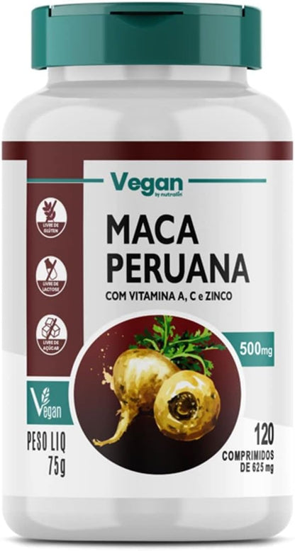 Nutralin Maça Peruana Pura Original 500Mg 120 Comprimidos Vegano