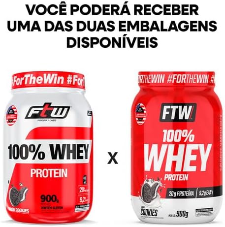 FTW Whey Protein 100% - Suplemento Proteico para Atletas - Pote 900g