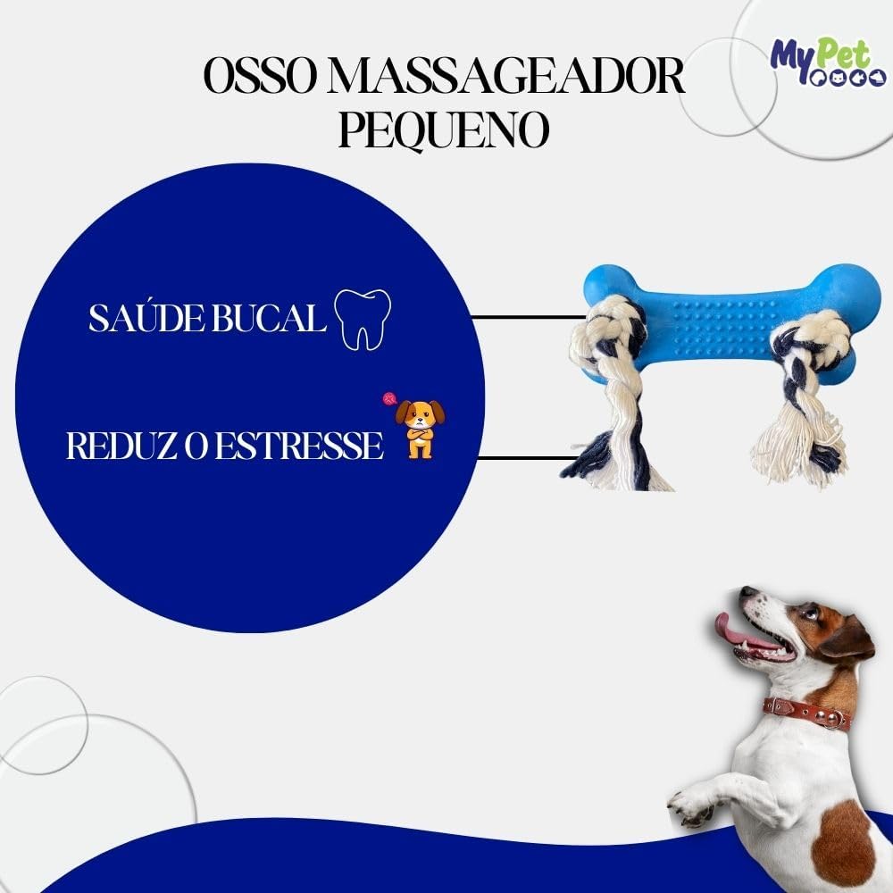 Osso Higiênico Com Corda, Brinquedo para Cachorro