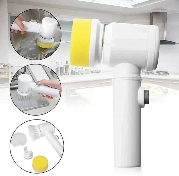 Cepillo de limpieza eléctrico 5 en 1: portátil, recargable e inalámbrico