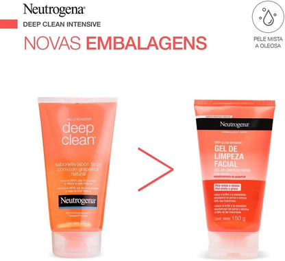 Gel de Limpeza Facial Neutrogena Deep Clean Intensive Grapefruit, 150g