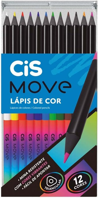 CIS Lápis de cor Move 12 cores
