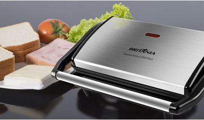 Sanduicheira e Grill Britânia Press 2 em 1 - 850W 220V