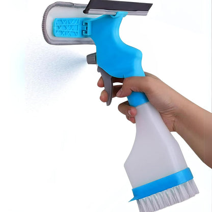 Limpador com Rodo e Spray, Ferramenta 4 em 1 para Limpeza de Vidros, Espelhos, Azulejos