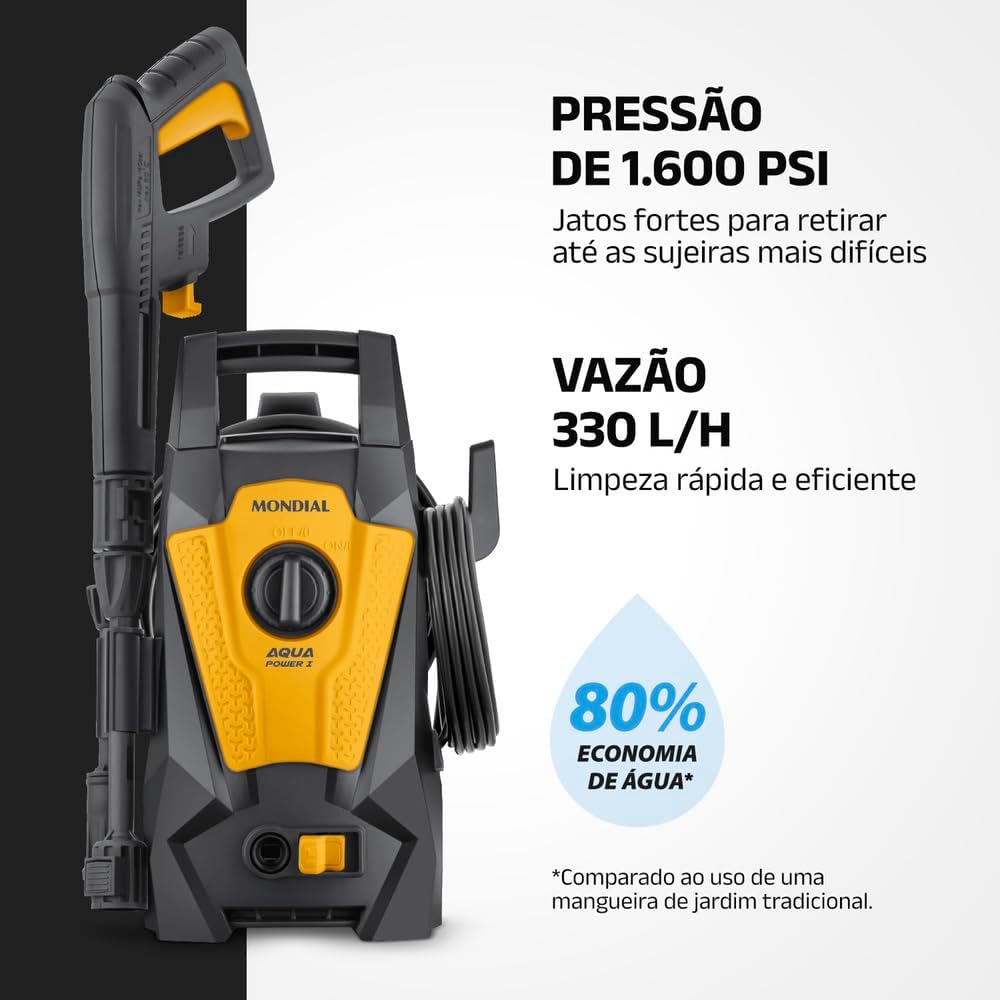 Lavadora de Alta Pressão Aqua Power I, Mondial, 1400W, 110V