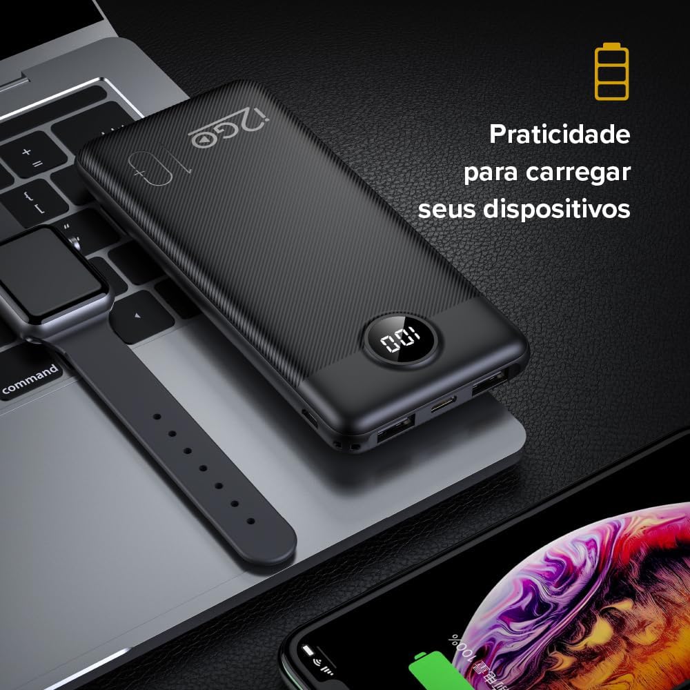 I2GO, Carregador Portátil (Power Bank) Ultra Rápido 10000mAh