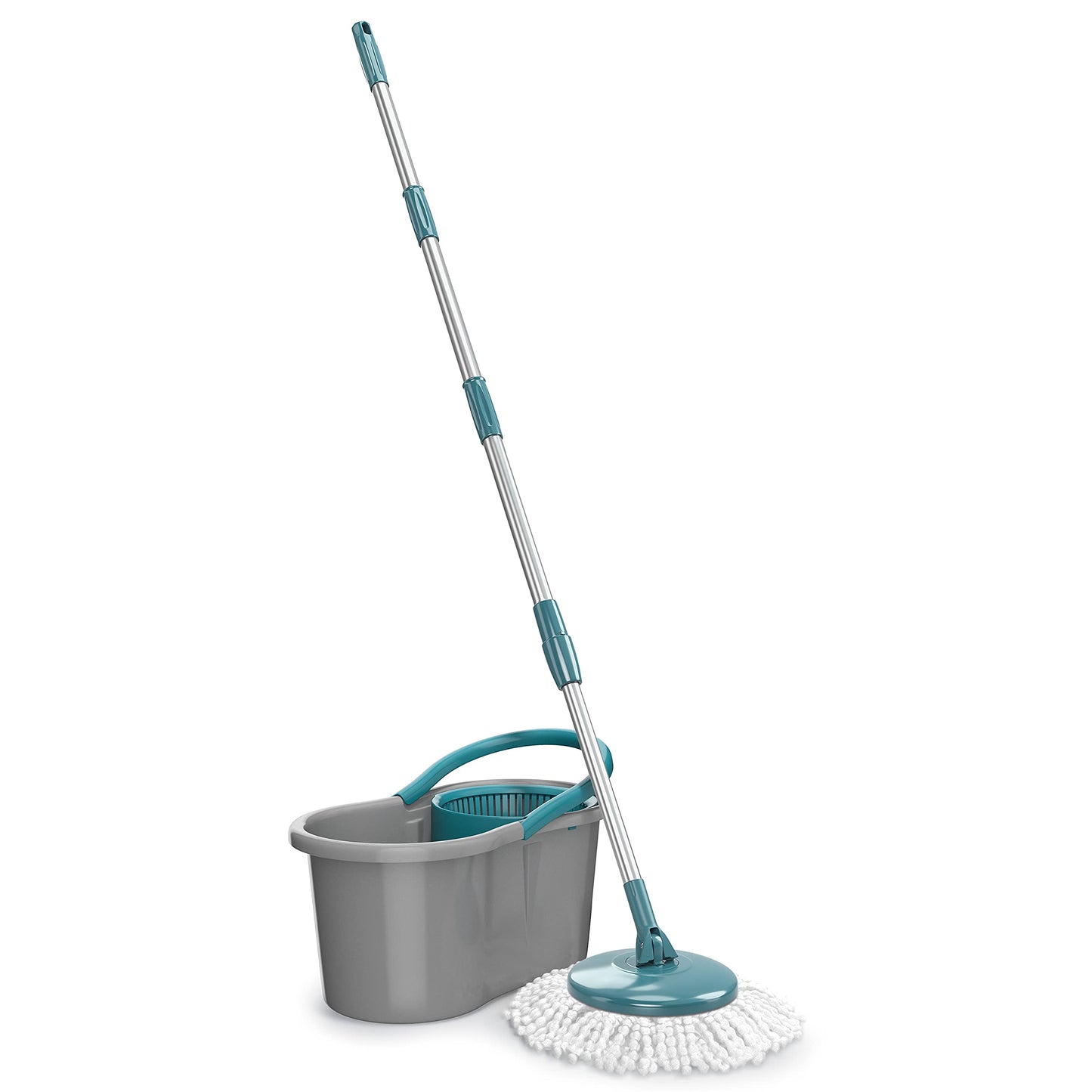 Mop Giratório Fit, Balde 8 litros, limpa, centrifuga, lava e seca, Flash Limp