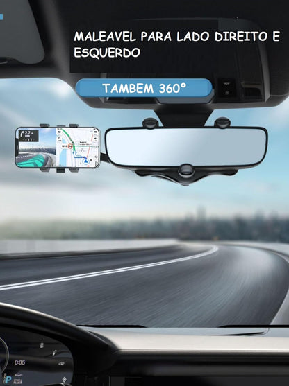 Suporte de Celular Veicular Universal - Trava Automática Giratório 360°