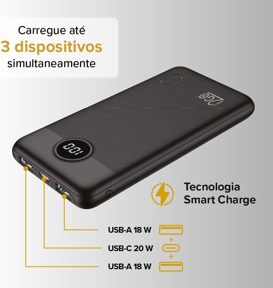 I2GO, Carregador Portátil (Power Bank) Ultra Rápido 10000mAh