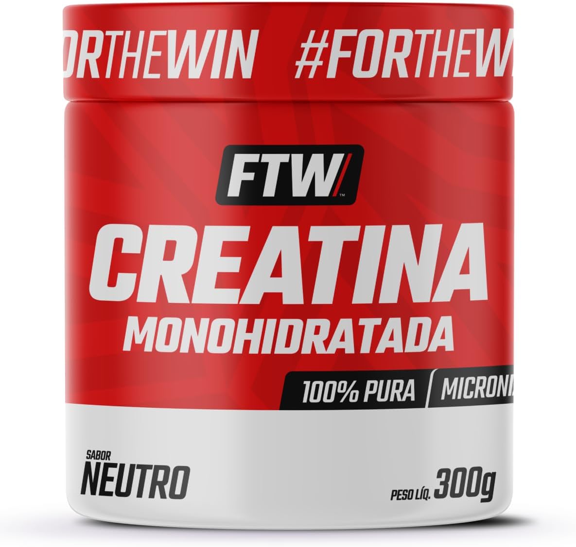 FTW Creatina Monohidratada 100% Pura - Explosão de Energia, Força e Resistência - Absorção Rápida para Ganho de Massa e Performance - Pote 300g