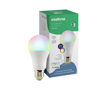 Bombilla inteligente EWS 410 con 16 millones de colores compatible con Wi-Fi y Alexa Intelbras