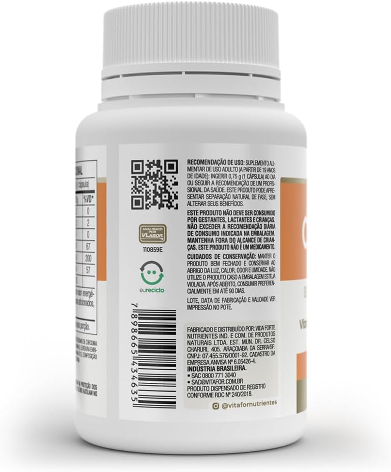 Vitafor - Cúrcuma Plus - 60 Cápsulas