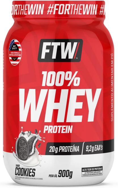 FTW Whey Protein 100% - Suplemento Proteico para Atletas - Pote 900g