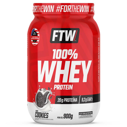 FTW Whey Protein 100% - Suplemento Proteico para Atletas - Pote 900g