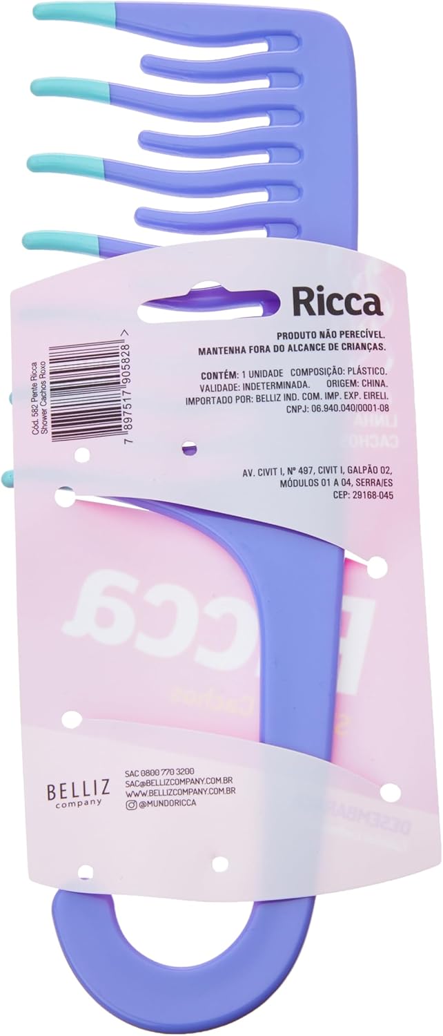 Ricca Pente Shower Cachos Roxo