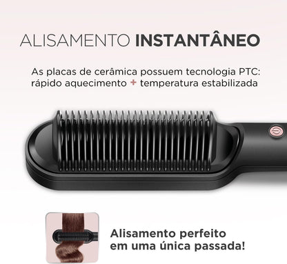 Cepillo alisador Black Rose, Mondial, Negro/Rosa, 36 W, Bivolt