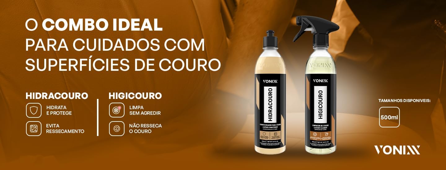 vonixx Limpador de Couro - Higicouro - Higienizador de couros