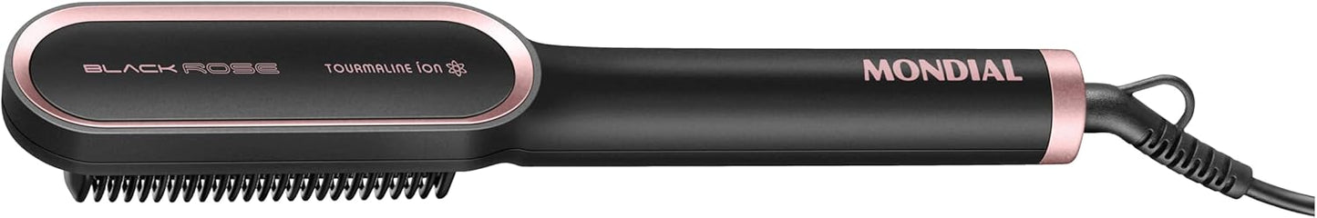 Cepillo alisador Black Rose, Mondial, Negro/Rosa, 36 W, Bivolt