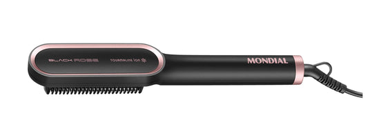 Escova Alisadora Black Rose, Mondial, Preto/Rose, 36W, Bivolt