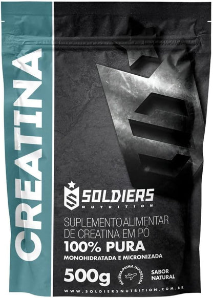 Creatina Monohidratada 500g - 100% Pura Importada - Soldiers Nutrition