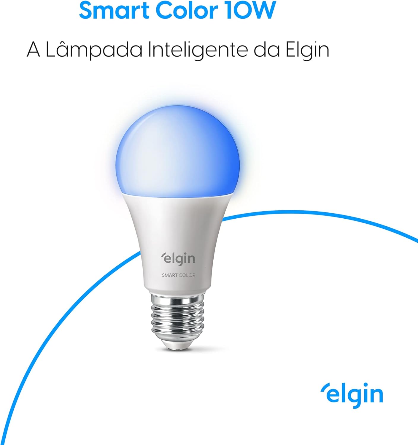 Lâmpada Inteligente Smart Color 10W Elgin RGB Wifi Compatível com Alexa e Google Home