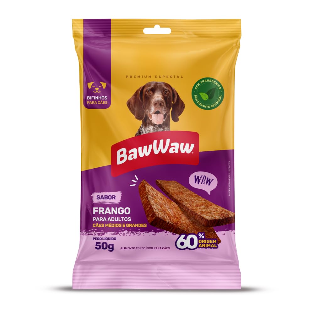 Bifinho Baw Waw para cães sabor Frango 50g