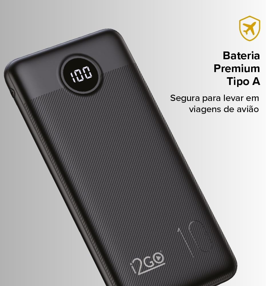 I2GO, Carregador Portátil (Power Bank) Ultra Rápido 10000mAh