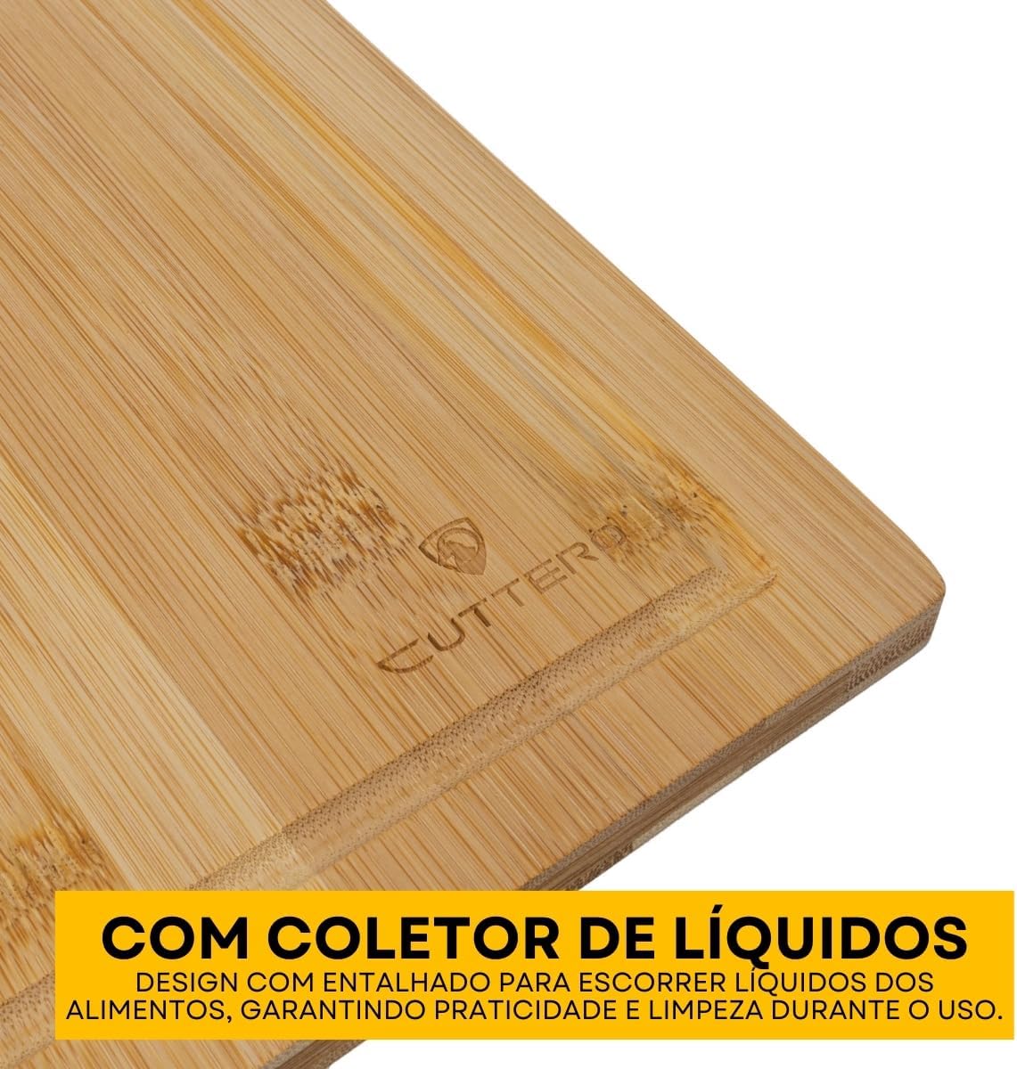 Faca do Chef - Cutelo Sky - Aço Inoxidável - 8 Polegadas (kit faca com tabua de corte)