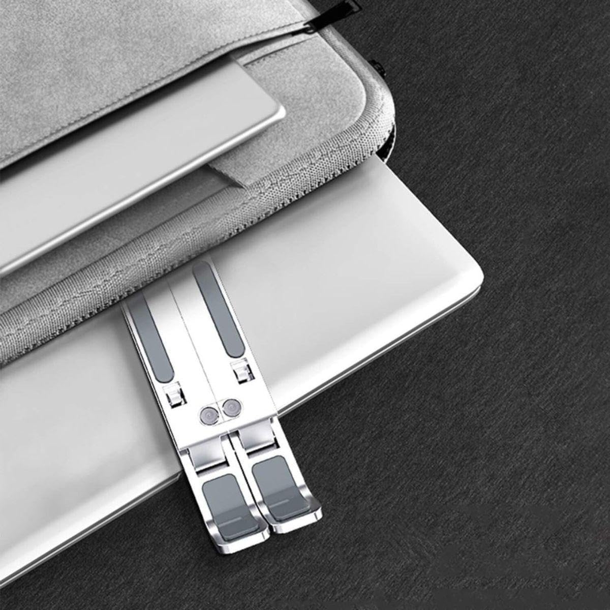 Suporte para Notebook em Alumínio Dobrável em 6 Ângulos - Com estojo para armazenagem