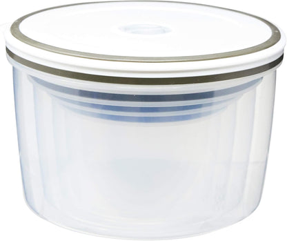 Electrolux - Kit Potes de Plástico Hermético, Redondo, Transparente/Branco, 4 unidades